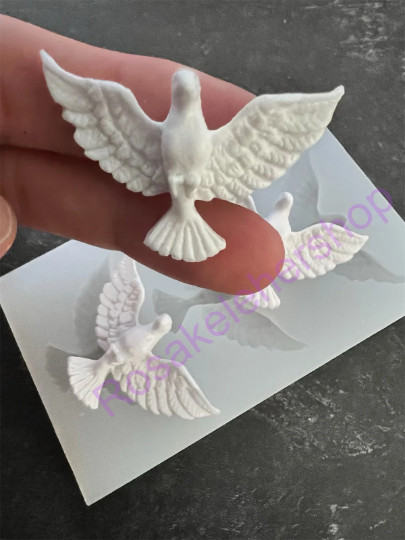 Dove Bird silicone mold for Fondant-Resin-handcrafts-polymer clay-handmade molds