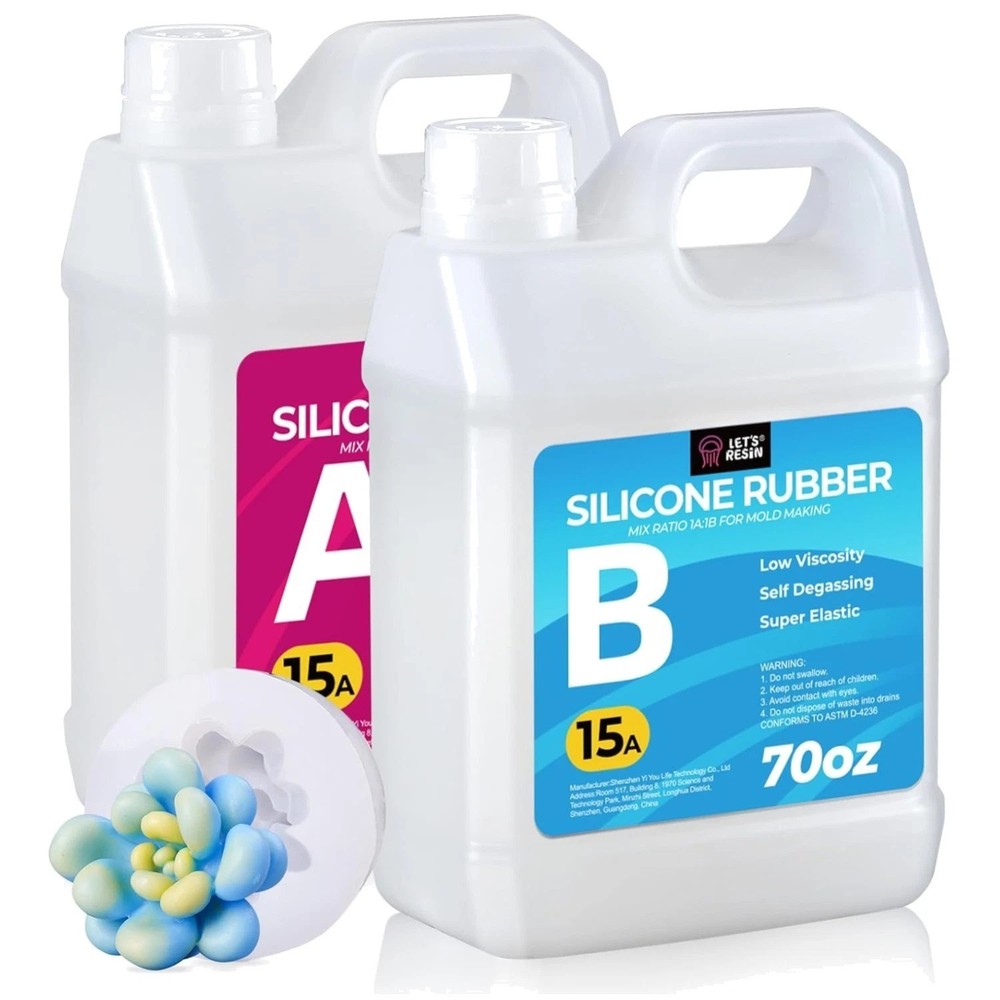 Translucent Silicone Mold Making Kit 140oz/1 Gallon