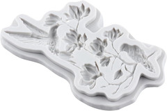Flower Branch Polymer Clay Molds Hummingbird Silicone Resin Mold for DIY Crafts