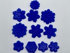 Set of 11 Silicone Snowflake Resin Inlays