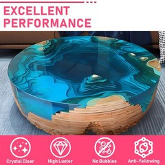 72oz Crystal Clear Epoxy Resin Kit Anti-Yellow Self Leveling DIY Craft Resin