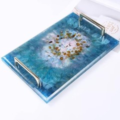 14-Inch Extra Large Silicone Tray Mold Heavy Duty Thickened Resin Epoxy Tray