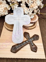 Double Cross handmade silicone mold for crafts