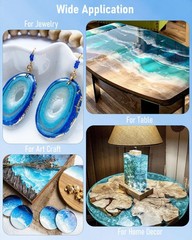 1 Gallon Epoxy Resin Kit with 24 Colors Mica Powder, Gold Foil, Cups & Stick,…