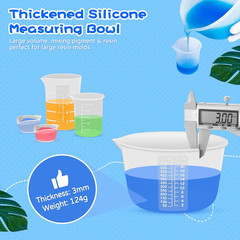 Silicone Resin Mixing Measuring Cups for Resin Supplies, 600ml/20oz Bowl, 250 &