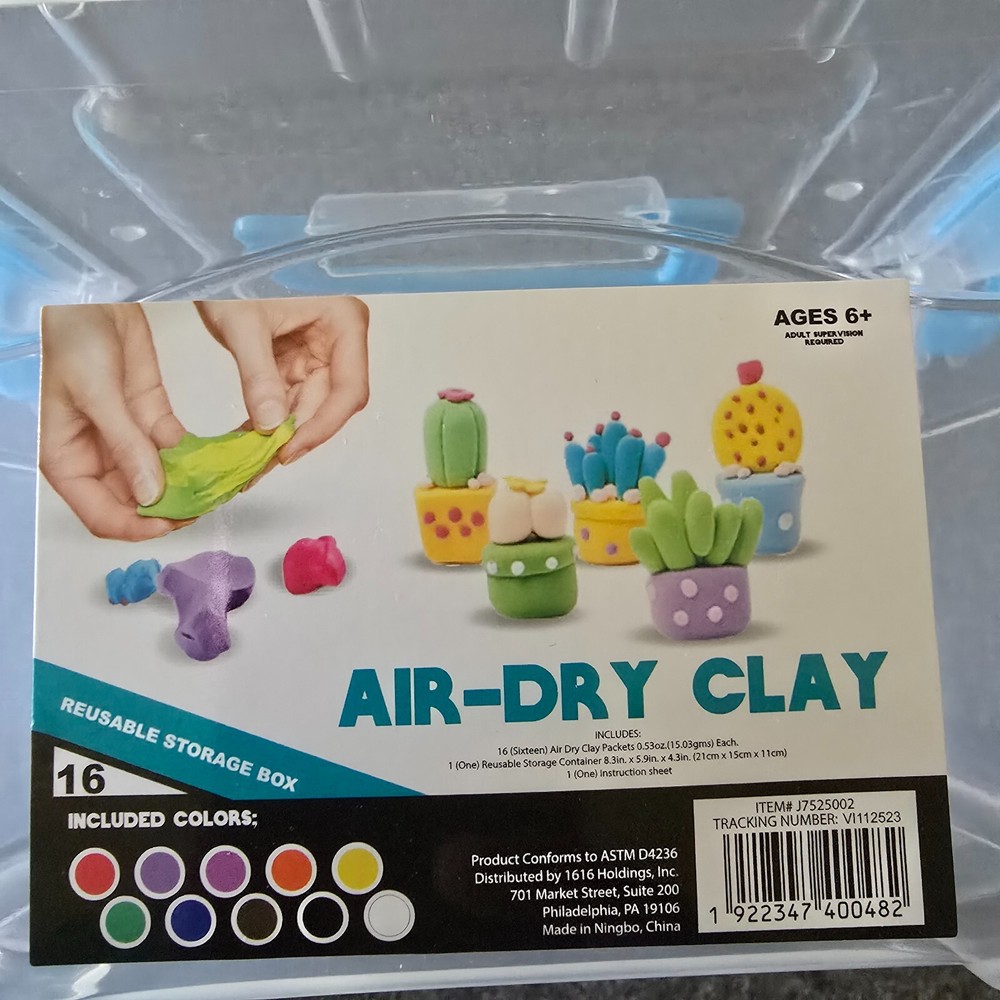 Air To Clay Reusable Empty Storage Box Holds 16 Clay Medium Size USA Seller