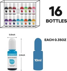 YRYM HT Epoxy Resin Pigment 16 Colors Epoxy Resin Color Pigment For Resin Colori