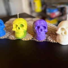 SKULL MOLD SILICONE 3D EPOXY RESIN CANDLES CANDY CHOCOLATE SOAP FONDANT 4 SIZES