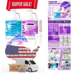 Self Leveling 1 Gallon Epoxy Resin Kit – Ideal for DIY Art & Jewelry Projects