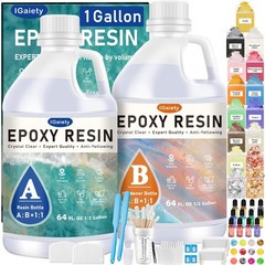 1 Gallon Crystal Clear Epoxy Resin Kit – Self-Leveling Deep Pour Casting
