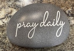 Handmade “Pray Daily” Rock Mold For Resin