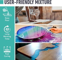 Self-Leveling Epoxy Resin – 1 Gal Kit, UV Resistant