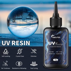 300g UV Resin,Crystal Clear,Hard Curing epoxy Resin, 300g, transparent