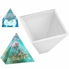 DIY Pyramid Silicone Mold Resin Jewelry Making Mould Epoxy Pendant Craft Tool US