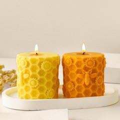 Honeycomb Silicone Cylinder Mold for Resin Casting & Candle Making