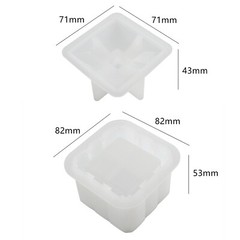 DIY Silicone Resin Molds Epoxy Casting Art Ashtray Storage Box Mould Making Gift
