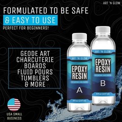 Art Resin 16oz Two Part Epoxy for Casting & Coating – Self Leveling, Food Safe