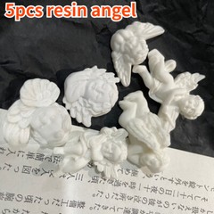 5pcs Resin Baroque Angel Props Accessories Phone Craft Case Home Self Decor DIY