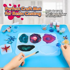 Silicone Mats for Crafts, 2 Pcs 23.4″x 19.5″ Large Silicone Mats for Resin Cl…