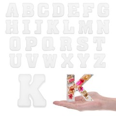26pcs Large Letter Resin Molding 4″ A-Z Capital English Alphabet Silicone Mould