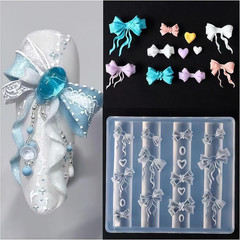 3D Silicone Bow Knot Molds for Gel Nail Art Accessories and Supplies