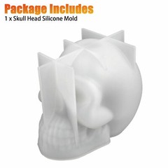 DIY 3D Silicone Resin Casting Mold Skull Head Halloween Mould Tool Epoxy Craft