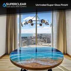 Table Top Epoxy Resin, Crystal Clear 1:1 Protective Coating for Tabletops, Ba…