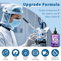 UV Resin 300g, Fast Curing Clear Epoxy Resin Hard Type for Jewelry Making, Cr…