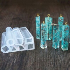 Resin Silicone Mold Square Cylinder Molds Craft Epoxy Mould Jewelry Making Kit