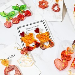 104Pcs Resin Molds Set for Women, Cute Designs with Accessories, Silicone Jew…