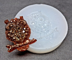 Handmade owl diamond pendant A mold-MOLD ONLY-