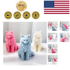 Creative 3D Cat Animal Cylinder Mold – Versatile Silicone for Candle Making