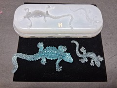 Handmade Two Lizard diamond pendants H mold-MOLD ONLY-