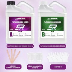 66 oz Platinum Cure Liquid Silicone Rubber 15A High Precision Silicone for Molds