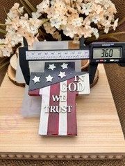 American Flag-4July Cross handmade silicone mold for crafts