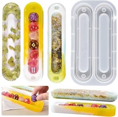 2 PCS Dice Storage Box Resin Mold Resin Molds Silicone Dice Box Molds with Lid R