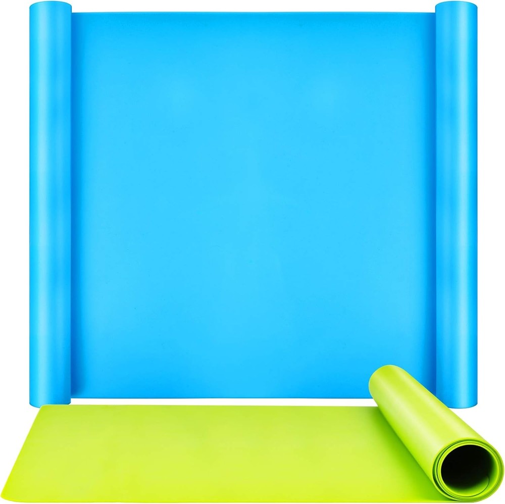 LEOBRO Silicone Mats for Crafts, 2 Pcs 23.4″x 19.5″ Large Silicone Mats for Resi