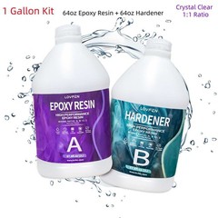 Crystal Clear 1:1 Tumbler Epoxy Resin 1 Gallon Kit – DIY Craft Painting Coating