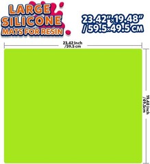 LEOBRO Silicone Mats for Crafts, 2 Pcs 23.4″x 19.5″ Large Silicone Mats for Resi