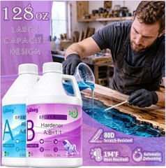 Self Leveling 1 Gallon Epoxy Resin Kit – Ideal for DIY Art & Jewelry Projects