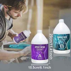 Bulk 4 Gallon Kit – Crystal Clear Tumbler Epoxy Resin – DIY Craft Arts Coating