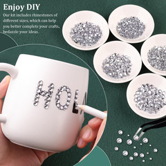 Resin Rhinestones for Crafting with B7000 Jewelry Glue, 1 Box Clear Flatback Cry