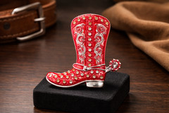 Handmade Crystal Cowgirl Boot Mold For Resin
