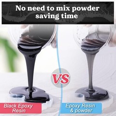 Black Resin Epoxy,44OZ Bubble Free & High-Gloss Epoxy Resin Kit,Self Leveling…