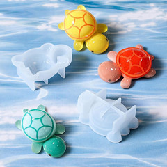 2Pcs Mini Turtle Silicone Mold, 3D Animal Epoxy Casting Molds for DIY Craft Cute
