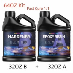 Clear Epoxy Resin – 16oz / 32oz / 64oz / 1 Gallon Kit – 2 Part 1:1 AB Glue