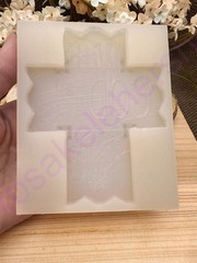 Cross wood imitation handmade silicone mold for crafts