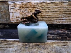 Handmade 4 inch long bearded dragon on a log mold. mold only