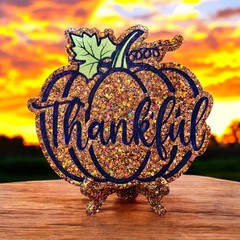 Pumpkin “Thankful” Plaque Mold For Resin