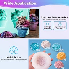 Let’S Resin Silicone Mold Making Kit-Translucent Silicone Rubber Non-Toxic Liqui